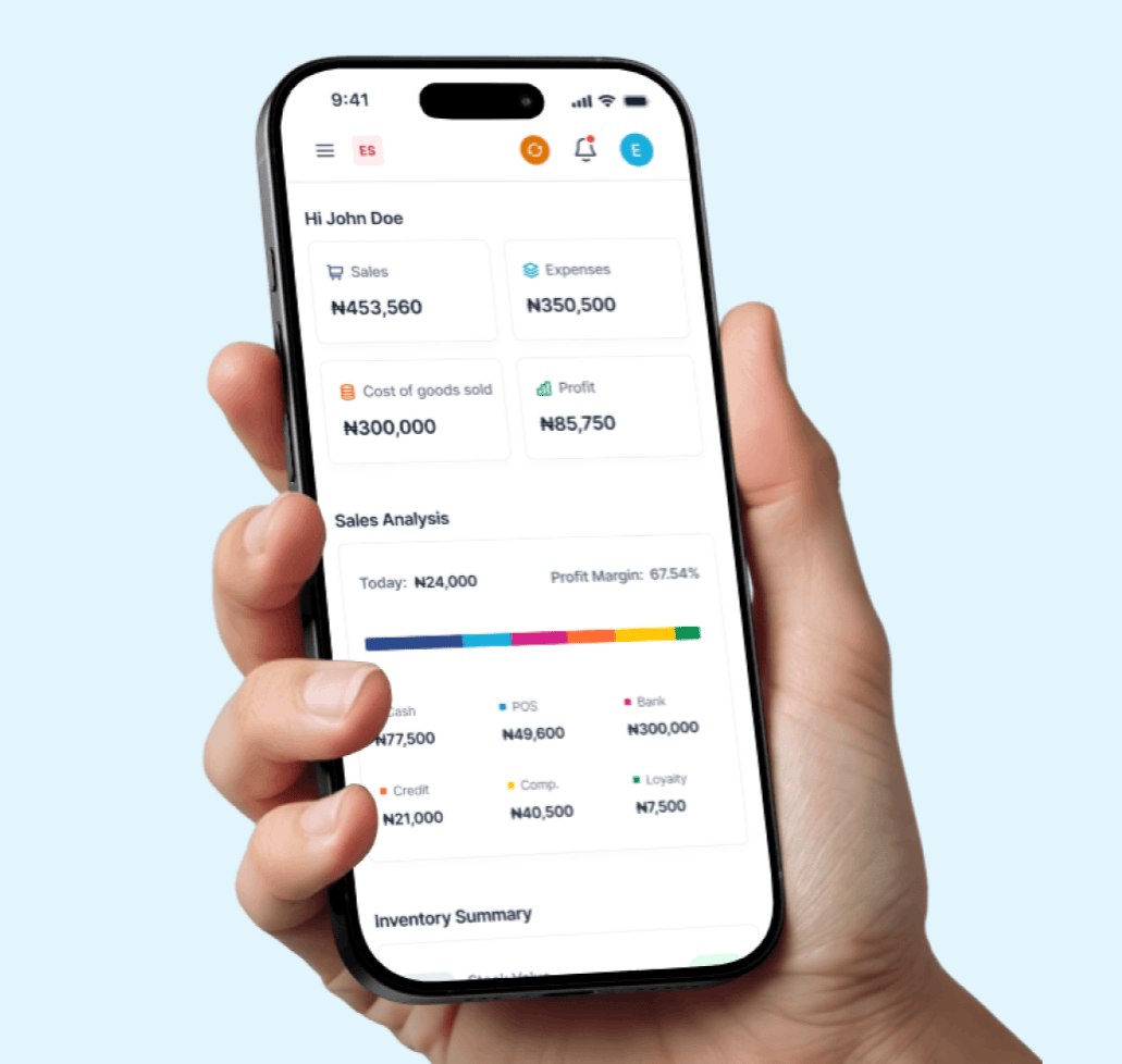Klakpad mobile app dashboard on a smartphone